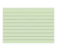 BRUNNEN 102282250 Fiches A8 lignées, interligne 7 mm, ligne de tête bleue, lignes transversales bleues vert