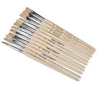 BRUNNEN 1026366741 Lot de 12 pinceaux d'école en MDF