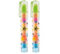 Brunnen 102988701 Crayon gomme Fun Collection, 5 couleurs différentes, 1 pièce (Lot de 2)
