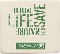 BRUNNEN 1029966 Gomme "Nature" Recyclage 4 x 3,5 x 1 cm blanc