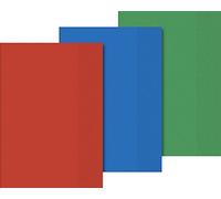 Brunnen 104059295 Lot de 5 protège-cahiers A5 Transparent/jaune/rouge/bleu/vert