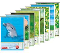 Brunnen 104188201 Cahier d'écolier A5, 50 feuilles, ligné, ligné 2, classe 2