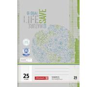 Brunnen 104412501 Exercise Book Recycled A4 (16 Pages Lined with Margin) Type 25