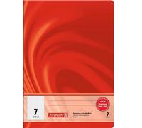 BRUNNEN 104440702 Cahier d'écolier Vivendi A4 7 mm quadrillé, Lin. 7 rouge