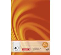 BRUNNEN 104444002 Cahier scolaire Vivendi A4 quadrillé 5 mm avec marge, lin. 40 orange