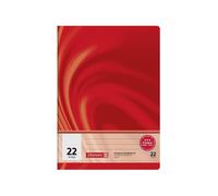 BRUNNEN 104472202 Cahier d'écolier Vivendi A4 quadrillé 5 mm, Lin. 22 rouge