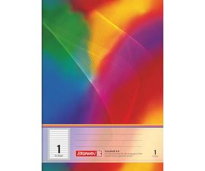 Brunnen 104498102 Cahier d'exercice A4 (16 pages, ligné, 1 règle, convient pour l'école primaire)