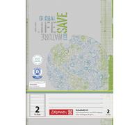 Brunnen 104518201 Recycled Exercise Book DIN A5 16 Sheets Easy to Handle