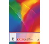 BRUNNEN 104530502 Cahier d'écolier A5 quadrillé 5mm, lin. 5 multicolore