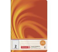 BRUNNEN 104550202 Cahier d'écolier Vivendi A5 14 lignes, linéales de contraste, toutes les écritures de sortie, lin. 2 orange