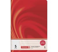 BRUNNEN 104570502 Cahier d'écolier Vivendi A5 quadrillé 5 mm, l. 5 rouge
