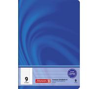 BRUNNEN 104570902 Cahier d'écolier Vivendi A5 ligné, avec marge, l. 9 bleu