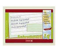 BRUNNEN 1045941 Cahier d'écriture A5 horizontal Règle 1 avec 5:5:5 mm, 7 systèmes de lignes, linéature de contraste, Lin. 1q vert