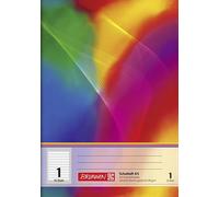 BRUNNEN 104598102 Cahier d'écolier A5 11 lignes, linéales de contraste, toutes les écritures de sortie, lin. 1 multicolore