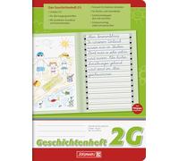 BRUNNEN 104599102 Cahier d'histoires A5 page de gauche non lignée pour illustrer des histoires, page de droite linéature scolaire pour toutes les écritures de sortie, Lin. 2G