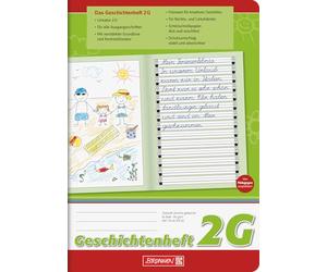 Brunnen 104599102 Cahier d'histoires classe 2 - Format A5 - 16 feuilles - Réglure 2G