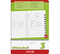 Brunnen 1045996 Livre de dictionnaire 3 (A5, 28 feuilles, ligne style 3, avec onglets)