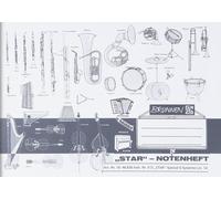 BRUNNEN 1046836 Cahier de notes Star-Cahier de notes A5 horizontal 6 systèmes, lignes auxiliaires