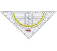 Brunnen 1049754 Triangle de géométrie/équerre-rapporteur pour l'école et le bureau 16 cm Transparent, Geo-Dreieck, 1
