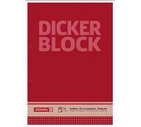 Brunnen 1052788 Bloc Bloc-notes/l'épaisseur (100 feuilles à carreaux Format A4, 60 g/m², 4 trous)