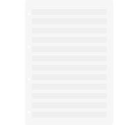 Brunnen 1066915 Classeur à anneaux A4 (20 feuilles, lignes, 12 lignes, 100 g/m², perforé), blanc