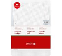 Brunnen 1066928 Lot de 50 feuillets mobiles A4 petits carreaux avec marges Réglure 28 70 g/m²