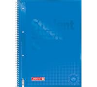 Brunnen 1067928133 Bloc-notes pour étudiant Code (A4 quadrillé, linéature 28, 90 g/m², 80 feuilles), bleu