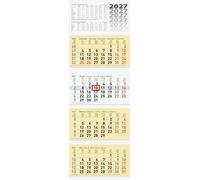 BRUNNEN 1070214107 4-Monatskalender 2027 chamois, 320×940 mm