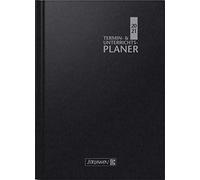 BRUNNEN 1075760901 Agenda semainier pour enseignants 2020/2021 2 pages = 1 semaine, surformat A4 : 23 x 29,7 cm, couverture baladek Noir
