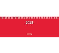 BRUNNEN 1077261016 | Querterminbuch Mod. 772 2026 | 297 × 105 mm, Karton, rouge