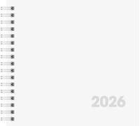 BRUNNEN Agenda 762 2026, 162 x 150 mm, en carton, blanc