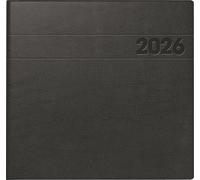 BRUNNEN Agenda 766 2026 | 210 × 205 mm en plastique noir
