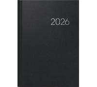 BRUNNEN Agenda 796 2026, format A5, en plastique, noir