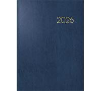 BRUNNEN Agenda 797 2026, 168 x 240 mm, en plastique, bleu