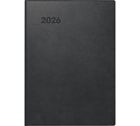 BRUNNEN Agenda de poche 736 90 2026 - Format A6 - En plastique - Noir
