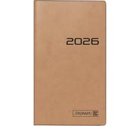 BRUNNEN Agenda de poche 753 2026, format A6, carton, marron