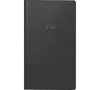 BRUNNEN Agenda de poche 753 2026, format A6, en plastique, noir