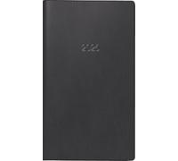 BRUNNEN Agenda de poche 755 2026, format A6, paysage, en plastique, noir