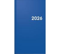 BRUNNEN Agenda de poche 756 2026, format A6, en plastique, bleu