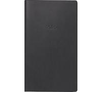 BRUNNEN Agenda de poche 758 2026, format A6, en plastique, noir