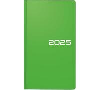 BRUNNEN Agenda de poche modèle 756 (2025), 2 pages = 1 semaine, format A6, 144 pages, couverture en balacron, vert clair