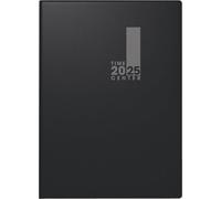 BRUNNEN Agenda de poche TimeCenter modèle 728 (2025), 2 pages = 1 semaine, format A6, 352 pages, couverture en plastique, noir