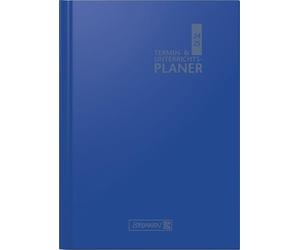 BRUNNEN Agenda de rendez-vous et de cours (2024/2025), 2 pages = 1 semaine, format A4, 224 pages, couverture baladek, bleu