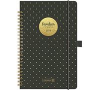 BRUNNEN Agenda familial Semainier 2024 2 pages = 1 semaine format feuille 14,8 x 21 cm, taille du livre 15 x 23 cm, gris
