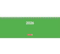 BRUNNEN Agenda horizontal modèle 772 2026, 297 x 105 mm, carton, vert
