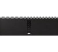 BRUNNEN Agenda horizontal, modèle 774 (2025), noir, 2 pages = 1 semaine, 326 × 102 mm, 120 pages, couverture Balacron imprimée, noir