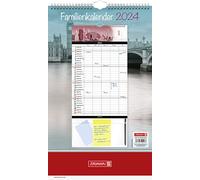 BRUNNEN Agenda mensuel « Big City » 2024 1 page = 1 mois 25 x 41,5 cm blanc