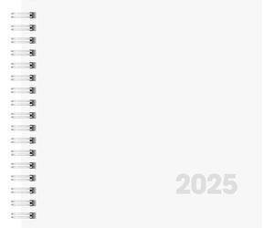 BRUNNEN Agenda modèle 762 (2025), Planning Hebdomadaire, 2 pages = 1 semaine, 162 x 150 mm, 128 pages, avec enveloppe en carton, blanc