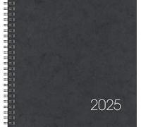 BRUNNEN Agenda modèle 766 (2025), 2 pages = 1 semaine, 210 x 205 mm, 144 pages, couverture en carton, noir