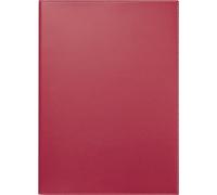 BRUNNEN Agenda modèle 781 (2025), 2 pages = 1 semaine, format A4, 144 pages, avec couverture en cuir synthétique Cassandra, rouge